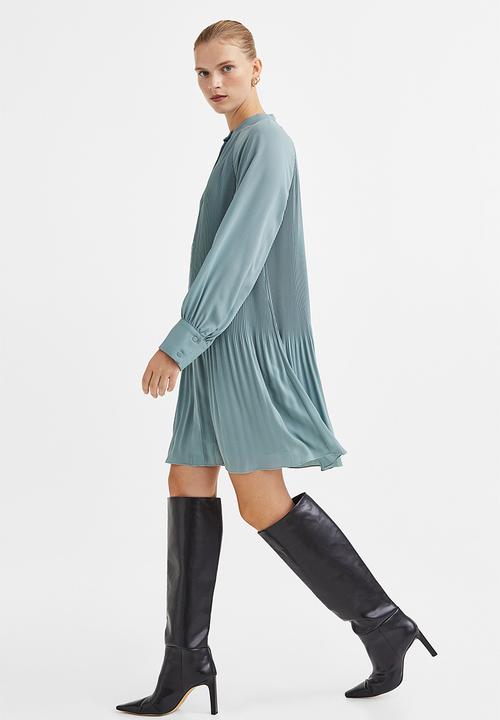 H&M - Pleated dress - turquoise