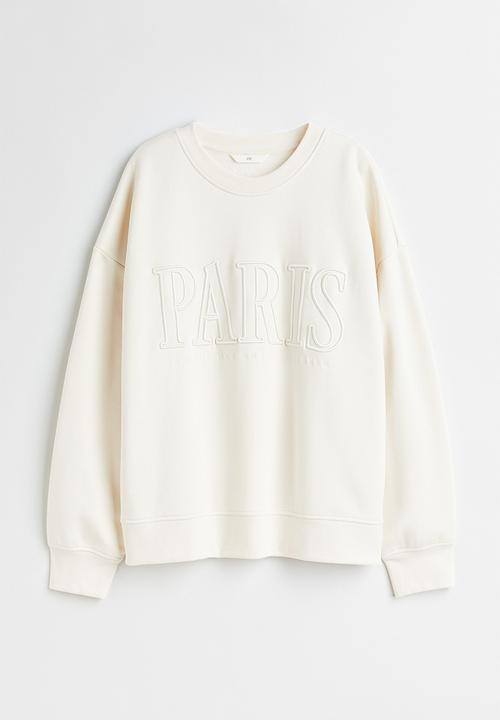 H&M - Crew-neck sweatshirt - cream/paris
