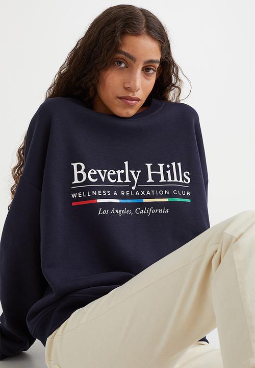 H&M - Crew-neck sweatshirt - dark blue/beverly hills