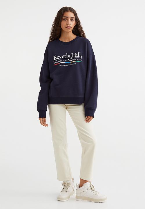 H&M - Crew-neck sweatshirt - dark blue/beverly hills