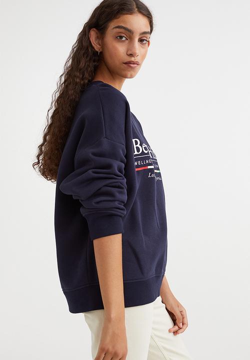 H&M - Crew-neck sweatshirt - dark blue/beverly hills