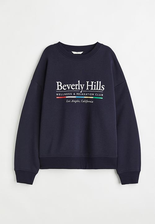 H&M - Crew-neck sweatshirt - dark blue/beverly hills