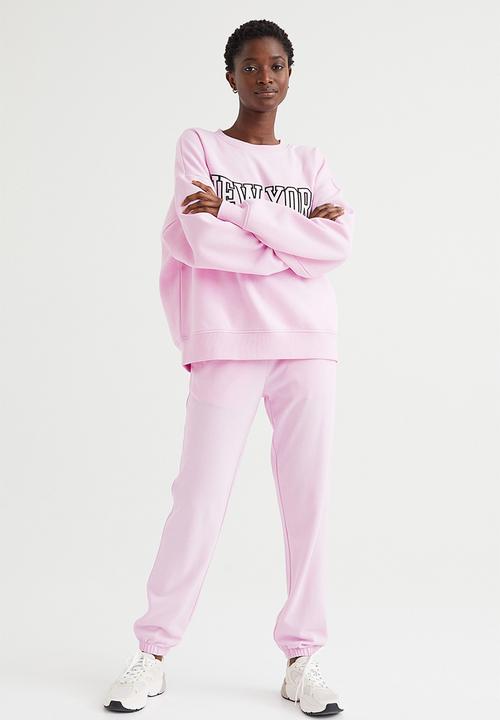 H&M - Crew-neck sweatshirt - light pink/new york
