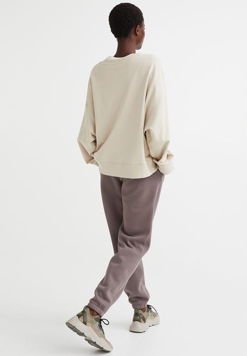 H&M - Cotton-blend sweatpants - dark greige