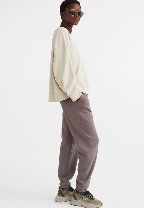 H&M - Cotton-blend sweatpants - dark greige