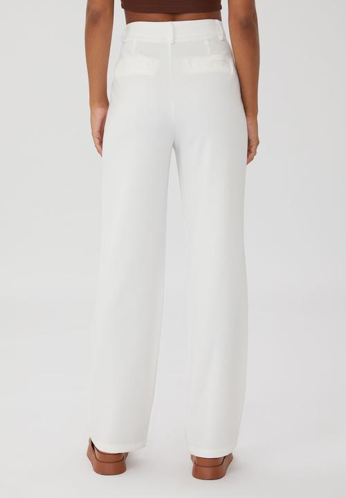 Cotton On - Blake wide leg pant - chalk pant