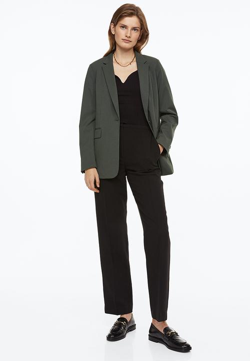 H&M - Single-breasted jacket - dark grey-green