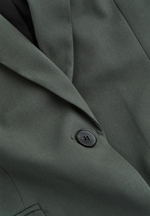 H&M - Single-breasted jacket - dark grey-green