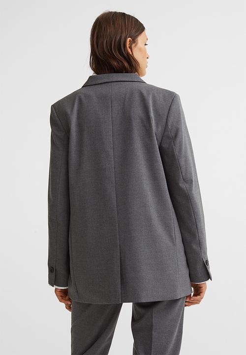 H&M - Single-breasted jacket - dark grey