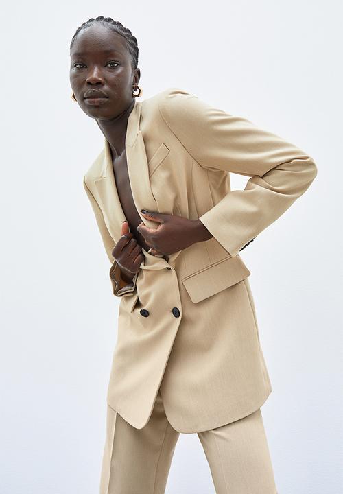 H&M - Straight trousers - light beige