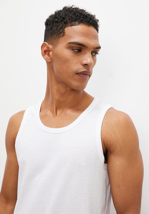 Superbalist - 2 pack single jersey vest - white