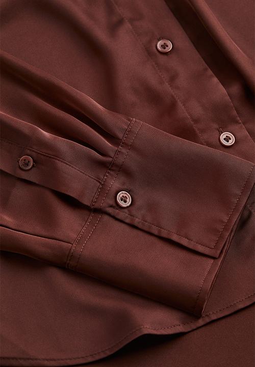 H&M - V-neck blouse - dark brown