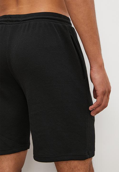 Superbalist - Premium waffle knit lounge short - black