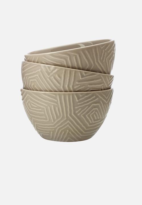 Maxwell & Williams - Dune bowls set of 3 - taupe