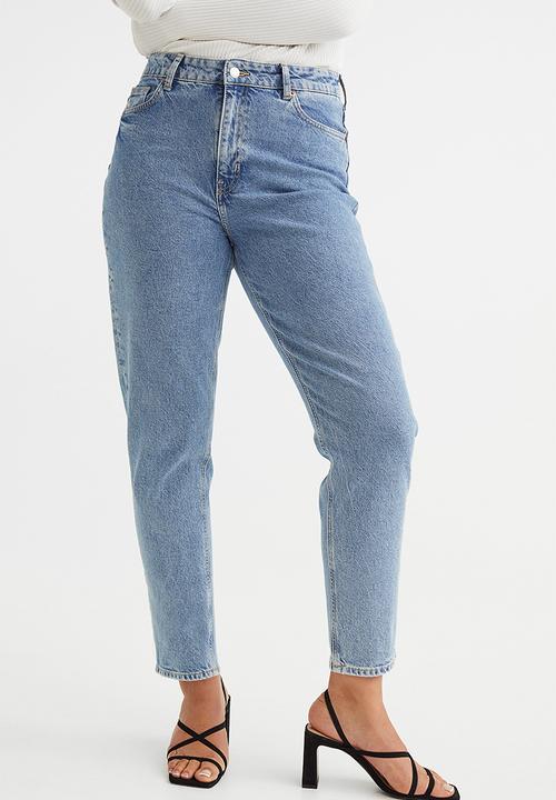 H&M - Slim mom high ankle jeans - light denim blue