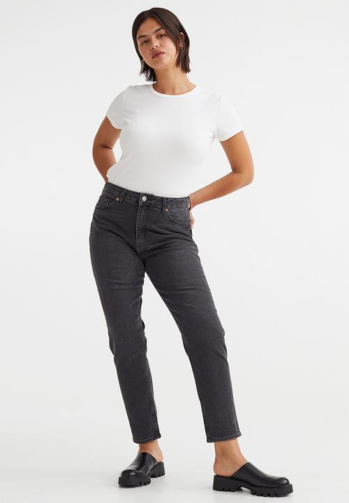 H&M - Slim mom high ankle jeans - dark grey