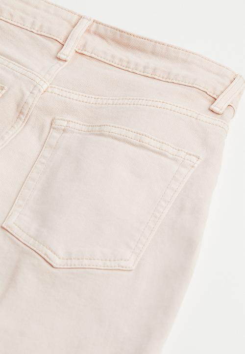 H&M - Slim mom high ankle jeans - light beige