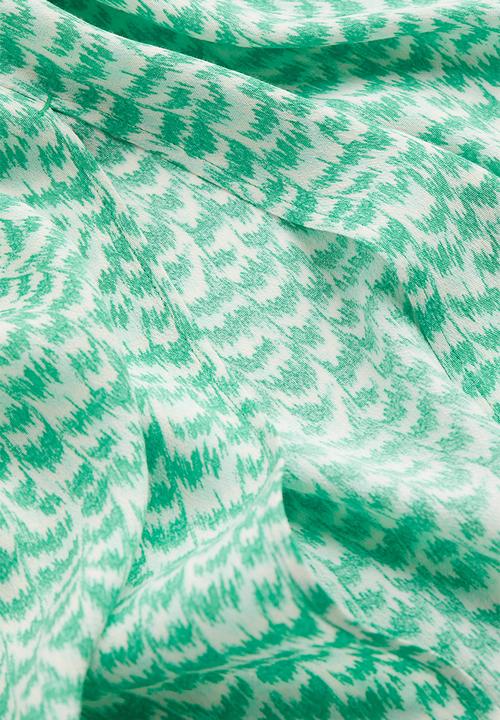H&M - Viscose skirt - green/patterned