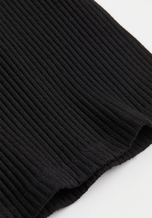 H&M - Ribbed vest top - black