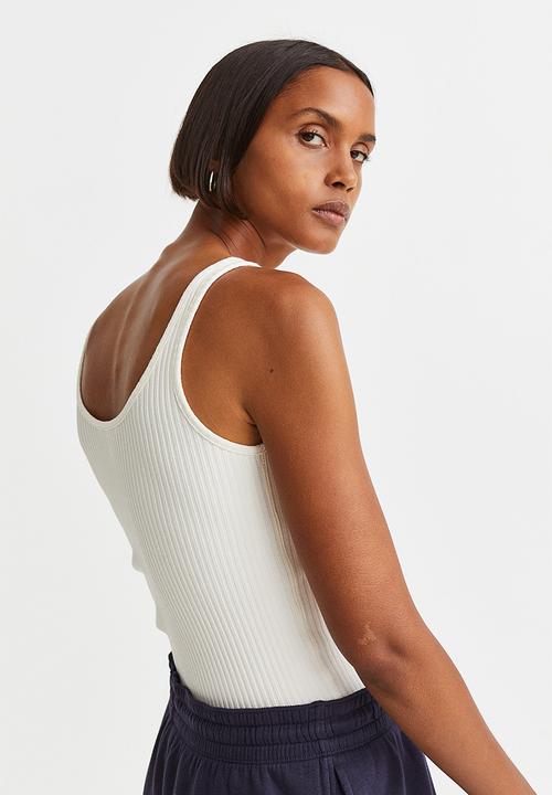 H&M - Ribbed vest top - white