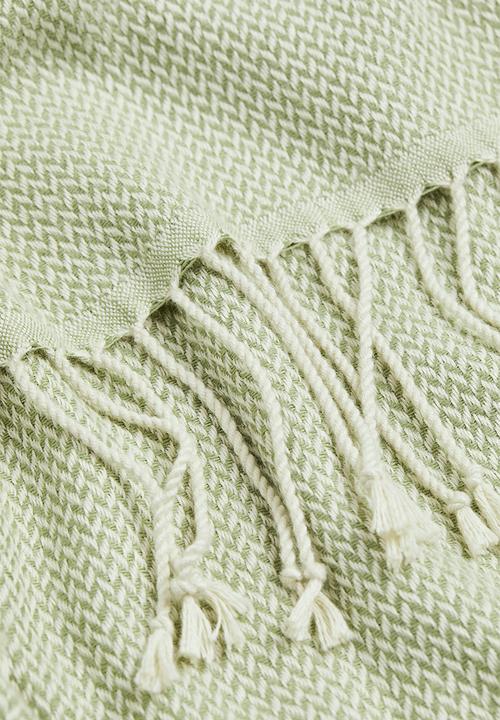 H&M - Jacquard-weave blanket - green/multi