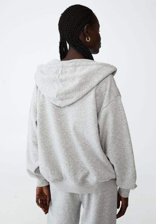 Cotton On - Classic zip-through hoodie - grey marle