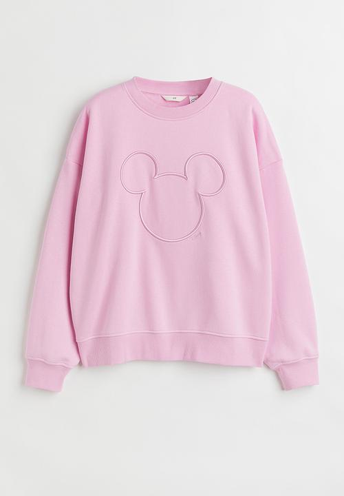H&M - Motif-detail sweatshirt - light pink/mickey mouse