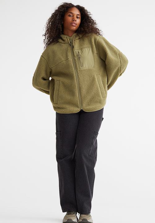H&M - Teddy jacket - olive green