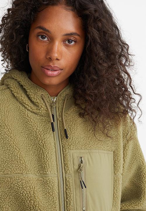 H&M - Teddy jacket - olive green
