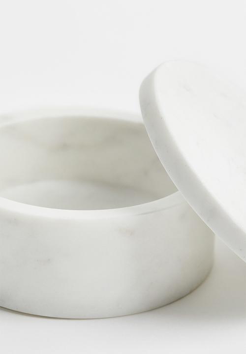 H&M - Large marble pot - white