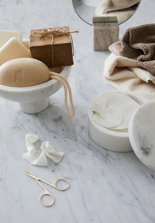 H&M - Large marble pot - white