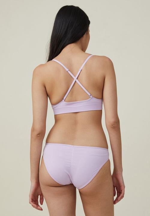 Cotton On - Seamless gathered bikini brief - orchid bloom