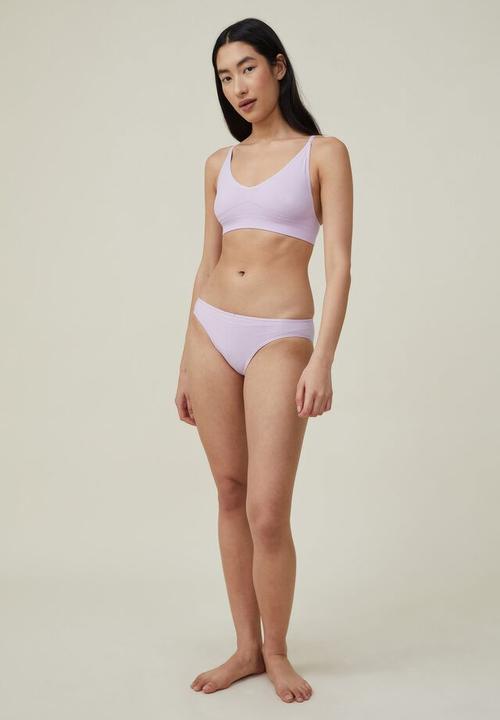 Cotton On - Seamless gathered bikini brief - orchid bloom