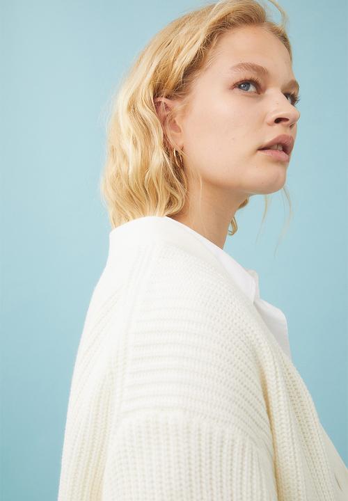 H&M - Rib-knit cardigan - white