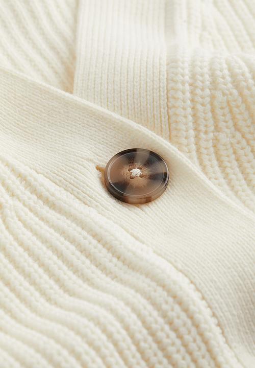 H&M - Rib-knit cardigan - white