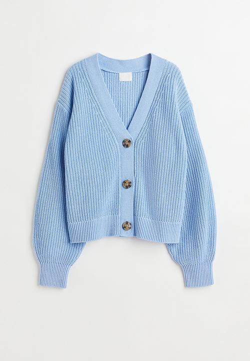 H&M - Rib-knit cardigan - light blue