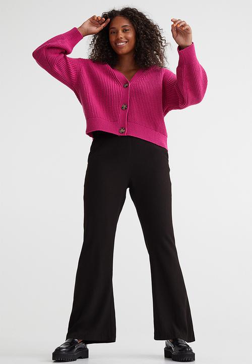 H&M - Rib-knit cardigan - cerise 