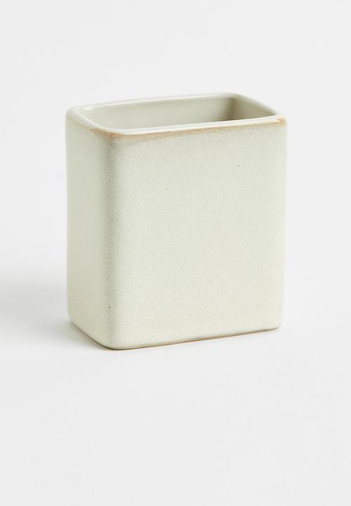 H&M - Stoneware toothbrush mug - white