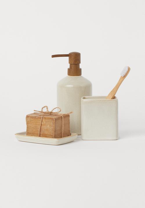 H&M - Stoneware toothbrush mug - white