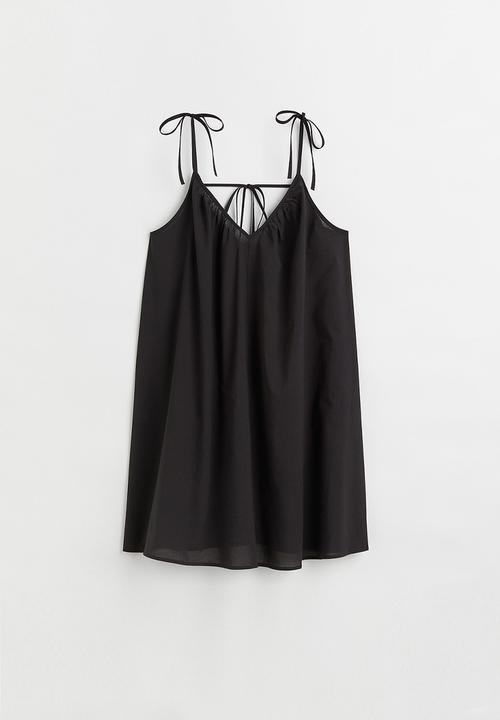 H&M - V-neck mini dress - black