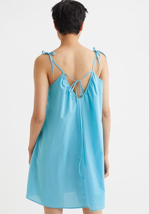 H&M - V-neck mini dress - turquoise