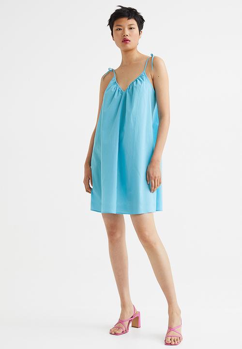 H&M - V-neck mini dress - turquoise