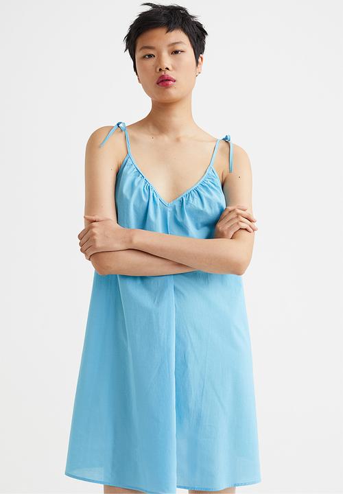 H&M - V-neck mini dress - turquoise
