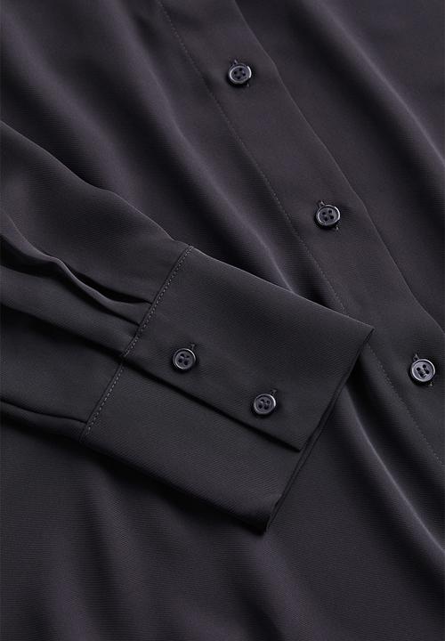 H&M - Pointed-collar shirt - black