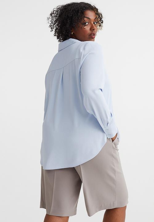 H&M - Pointed-collar shirt - light blue
