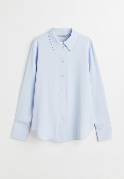 H&M - Pointed-collar shirt - light blue