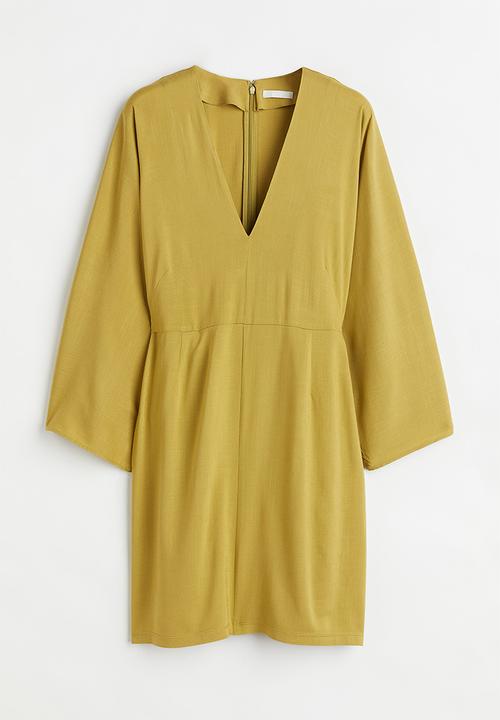 H&M - Wide-sleeved dress - olive green