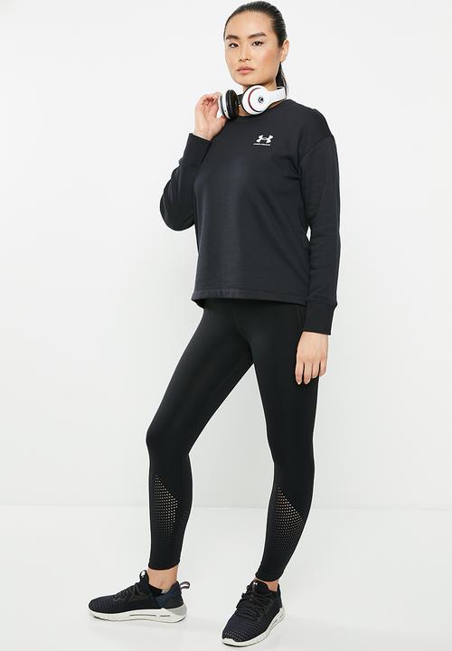 Under Armour - Rival fleece oversize crew - black/white
