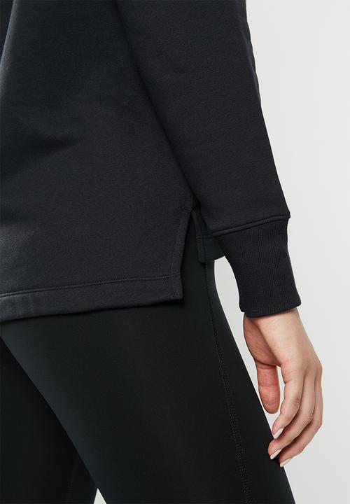 Under Armour - Rival fleece oversize crew - black/white