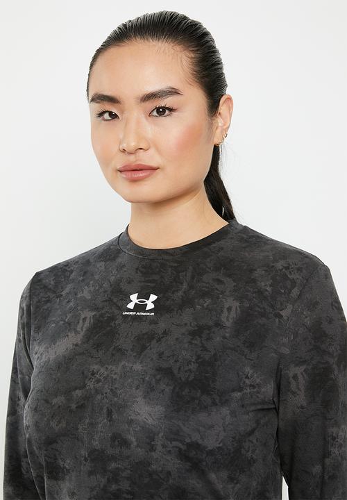 Under Armour - Rival terry print crew - black/white